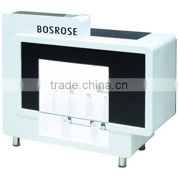 Nail salon reception desk Solid wood office table design receptionist table F-CA05