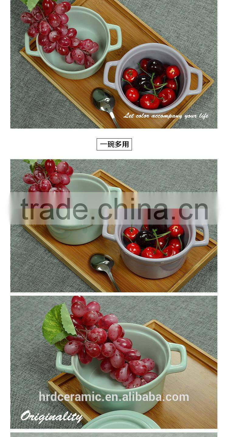 Cheap ceramic mixing bowl/ceramic soup bowl with lid