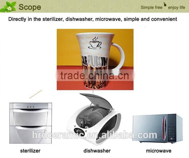 340 ml Restaurant Crockery hotel white porcelain coffee cups