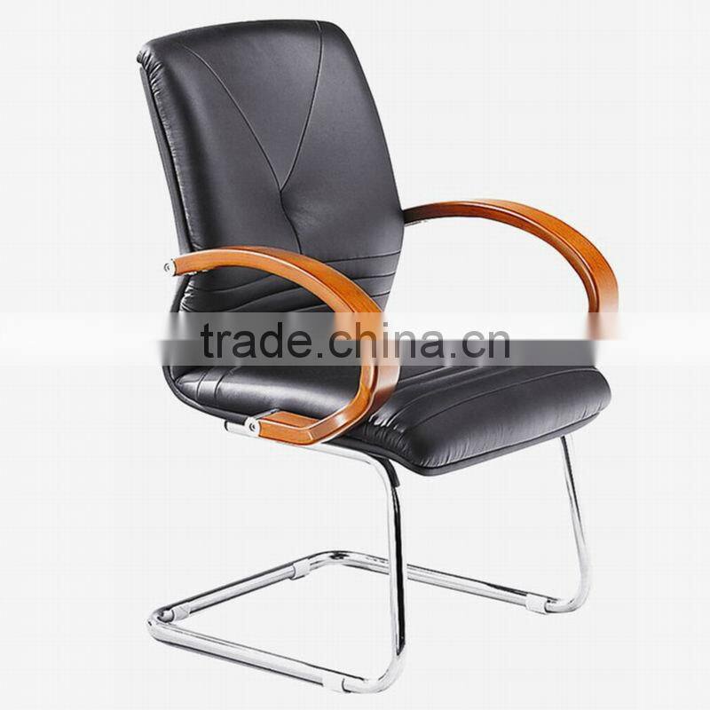 Modern black leather chair (7017B)