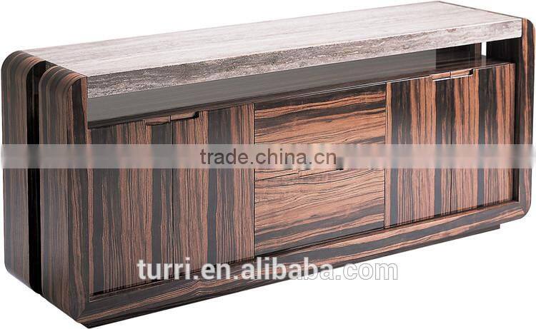 modern home funiture dining room wooden sideboard with marble top