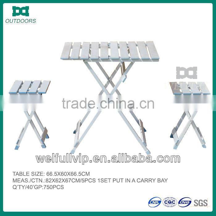 small portable folding aluminum tables and chairs
