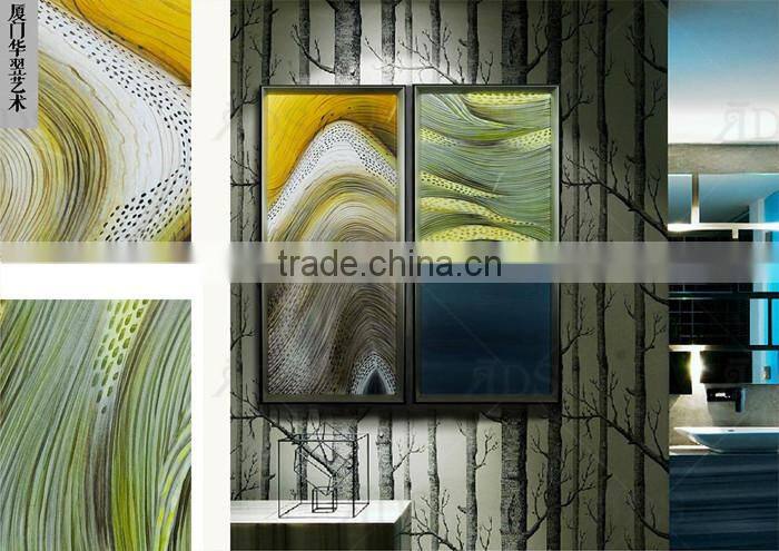 Framed handmade wall art painting modern canvas landscape for home decoration