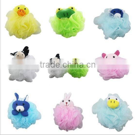 cotoon towel cloth cartoon bath ball/nylon baby bath Sponge