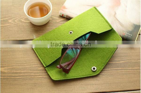 Low price simple wholesale polyester spectacles case glass clutch green grey cotton fabric eyeglass cover for female male