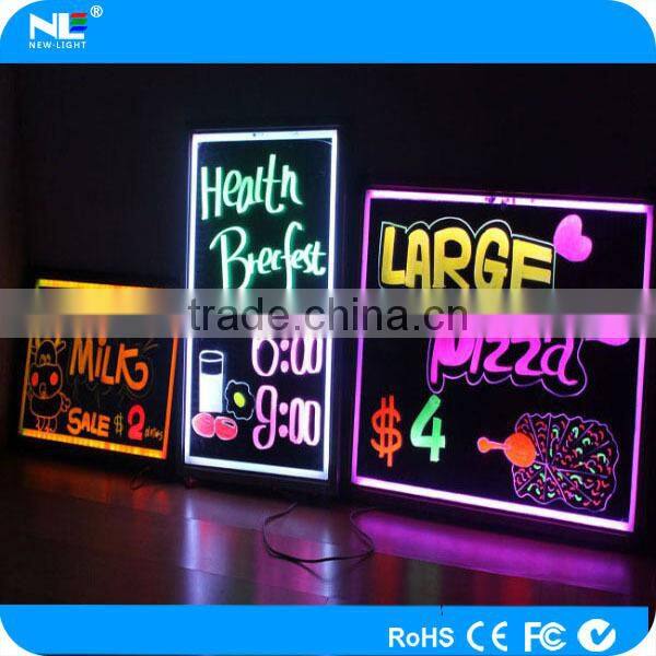 DIY outdoor electronic LED digital advertising writing board / erasable portable LED display board