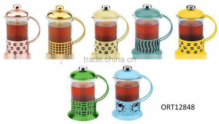 colored glass tea maker coffee mug