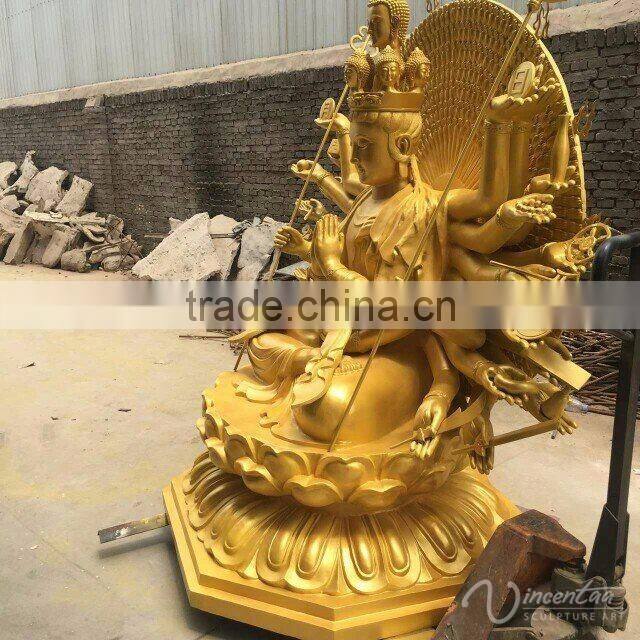 Bronze sculpture thousand hand buddha kuan yin statue