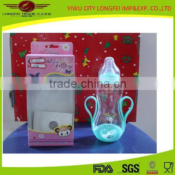 Feeding Supplies Made In China Baby Clear Nursing Bottle With Double Handle