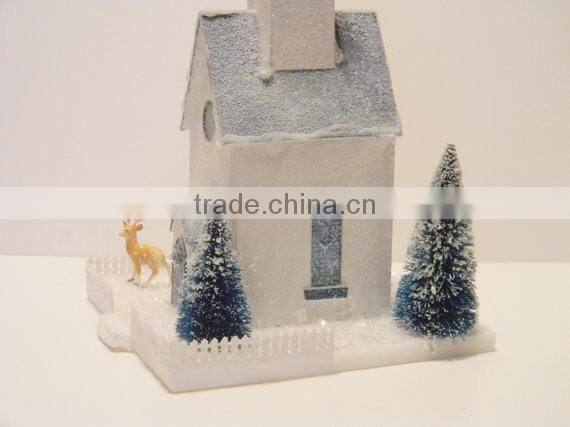 Vintage Putz House Church Pattern & Instructions Christmas Village