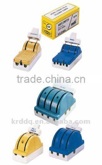 porcelain fuse type 3 pole knife switch