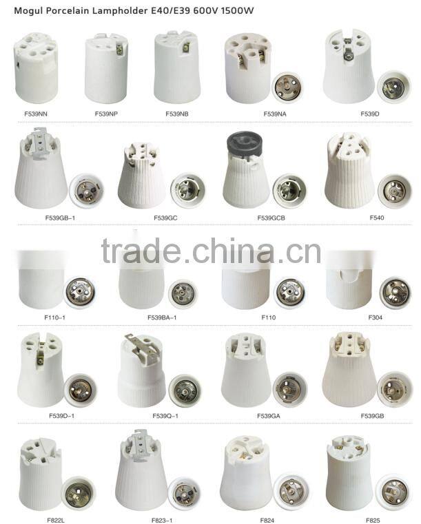 E40 ceramic porcelain screw cap lamp holder with bracket