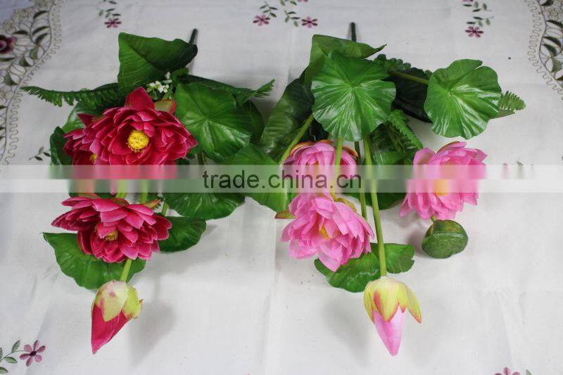 fake artificial lotus flower decorative landscaping lotus flower for wholesale