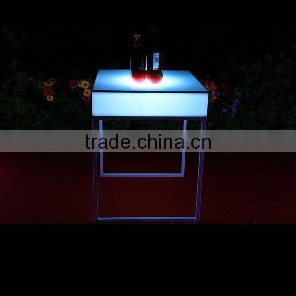 outdoor and garend square shape led leisure coffee table