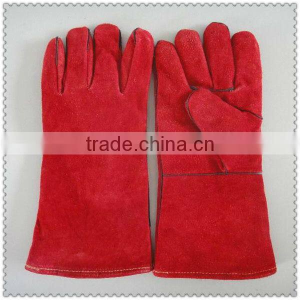 Grey Reinforced Palm Cow Split Leather Welding Gloves JRW41