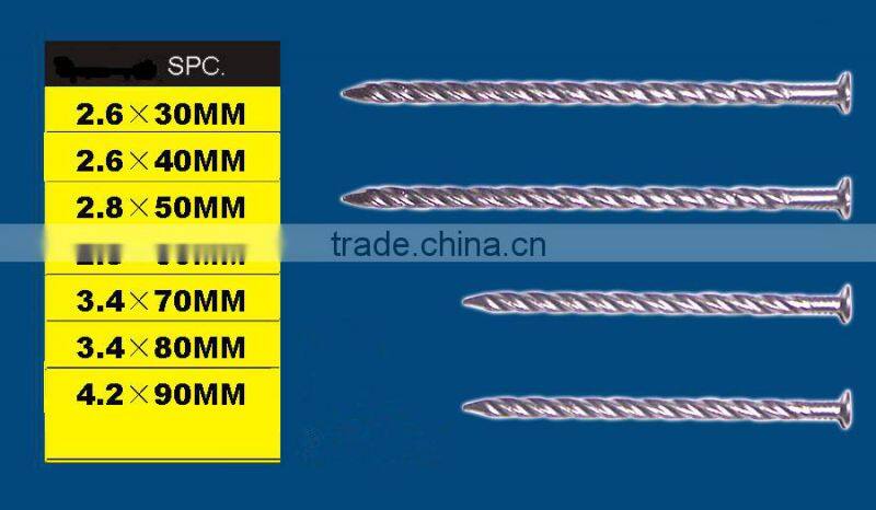Hot-dip Galvanized Spiral Screw Shank Coil Roofing Nails