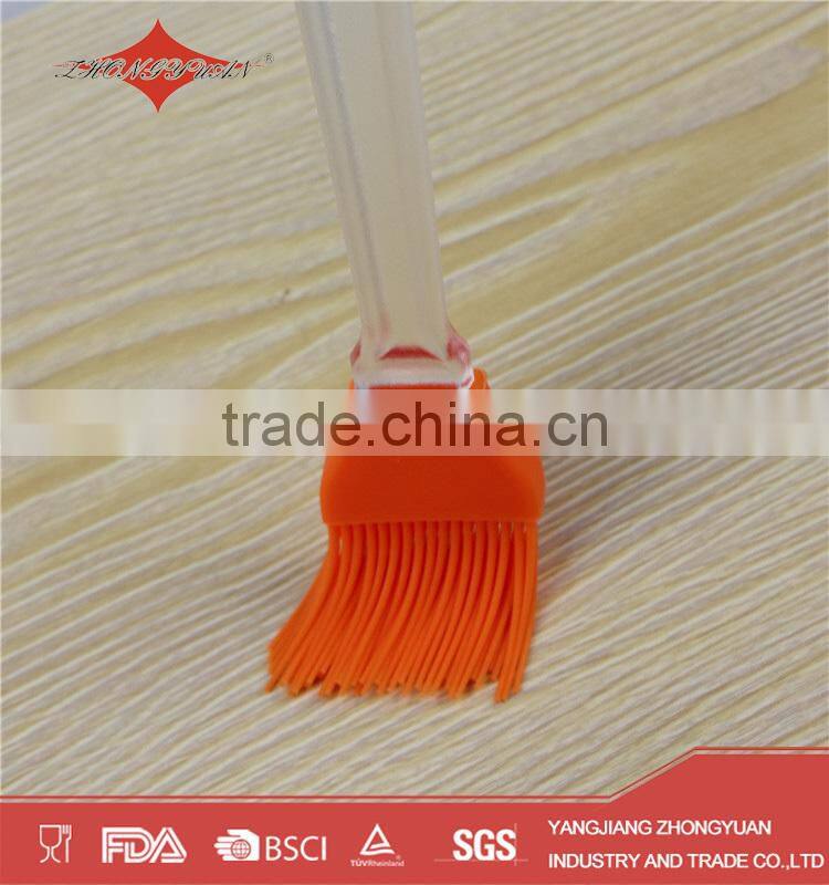 silicone basting brush set with plastic handle