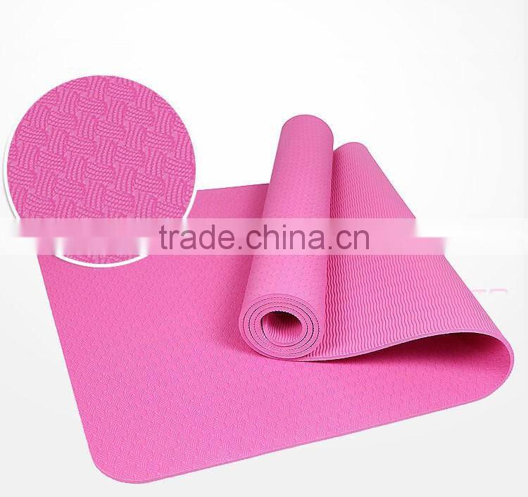 Wholesale ECO Custom Label anti-slip TPE Yoga Mat For Fitness