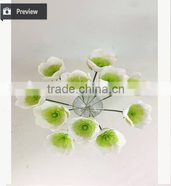 Hot Sale Big Christrose Hvid Single Decorative Artificial Sakura Flower Customized