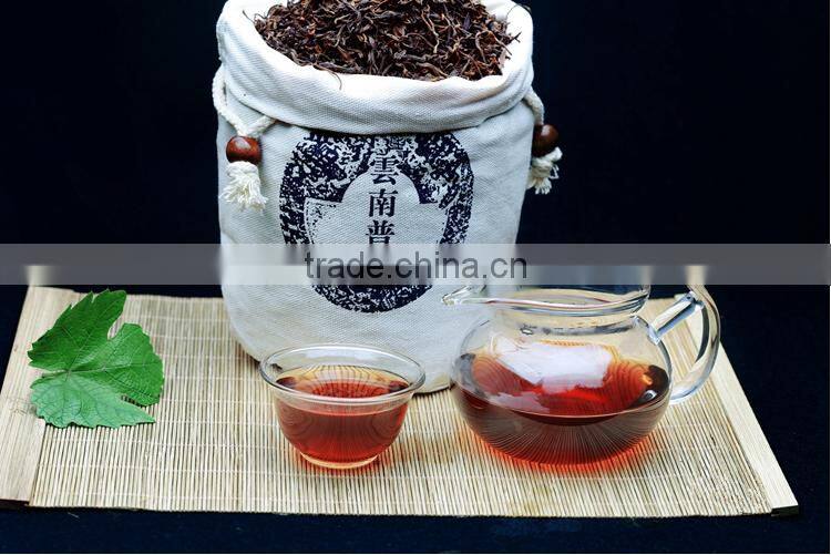 Wholesale mellow taste weight lose loose puerh tea highly welcomed detox tea Yunnan famous ripe royal puer tea