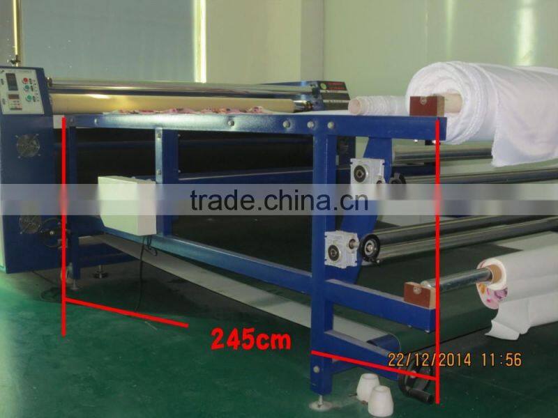 Rotary heat press for dye sublimation with oil drum oil heated