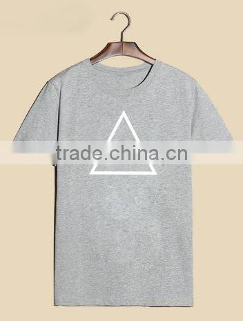 2016 100% Cotton T Shirt Print With Triangle Hugo Summer Style Short Tee