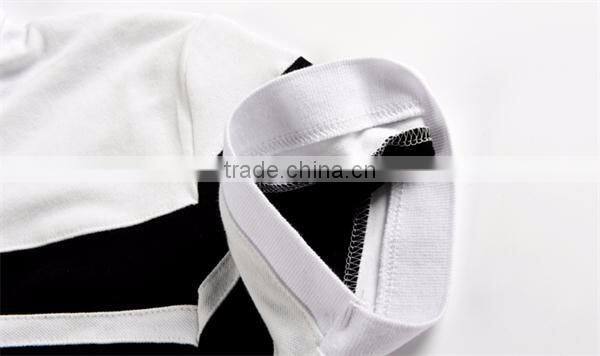 Men's new casual wholesale blank fitted striped polo collar tshirt design