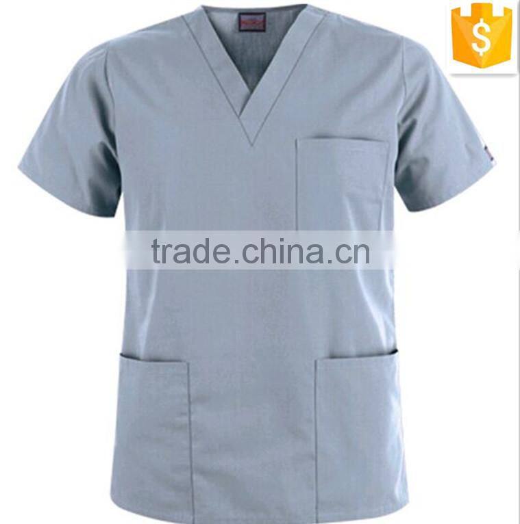 Workwear Unisex 100Cotton Three Pockets Surgical Scrub Top and Medical Suits