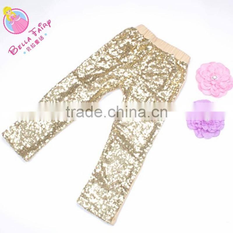 wholesale 2016 baby pants autumn baby girls kids loving sequin pants