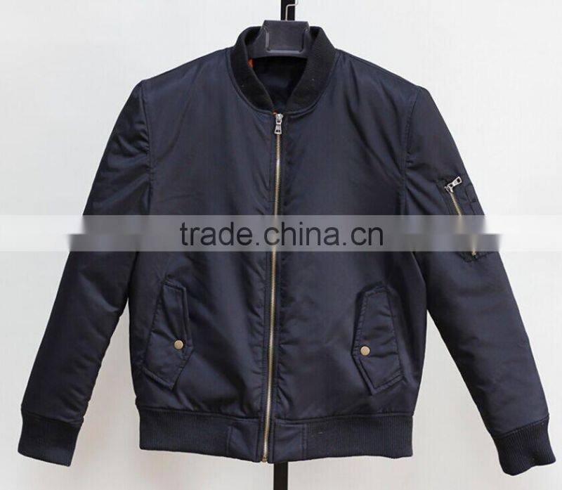 Mens popular nylon twill high quality bomber jacket