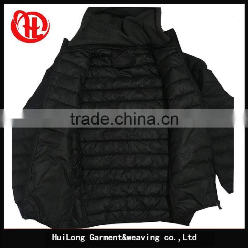 wholesale man coats with fleece hood men casual bubble jackets simple jacket