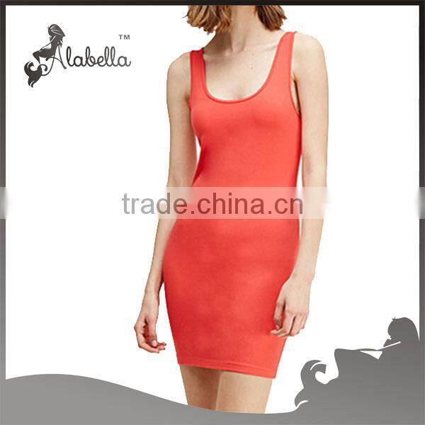 2015 hot selling fitness &yoga wear tank dress of Stretch-Knit Bodycon