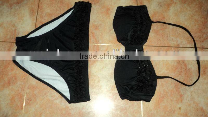 Black Bandeau top bikini Swimsuit