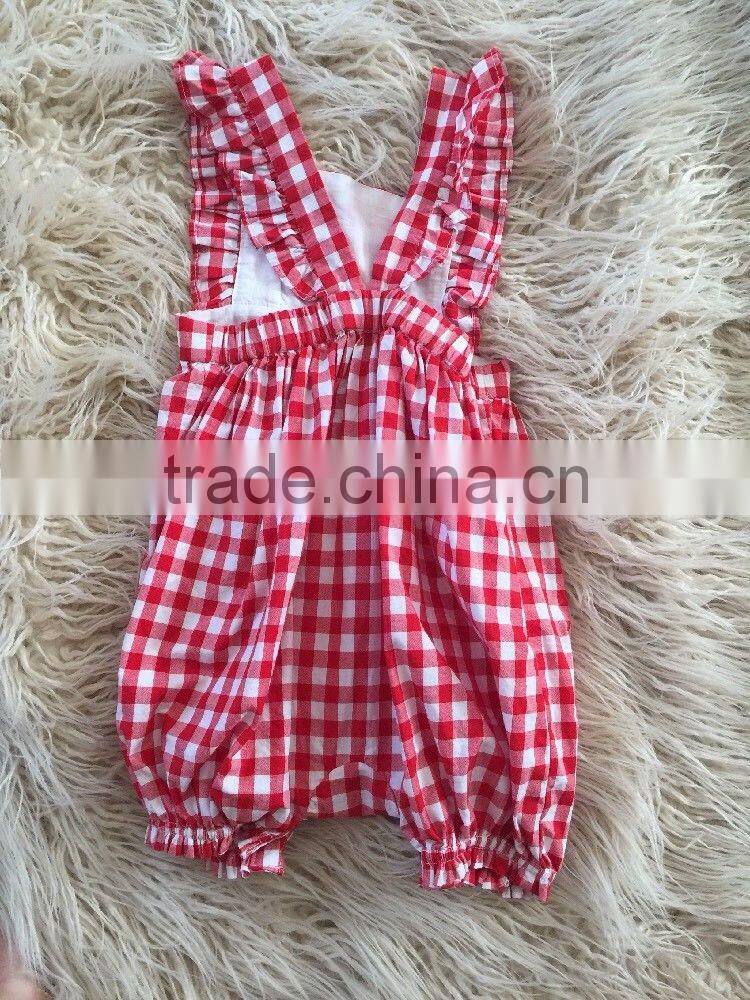 Wholesale fashion newborn girl fashion rompers 2017 summer kid Bodysuit Clothing red wholesale baby clothes romper girl
