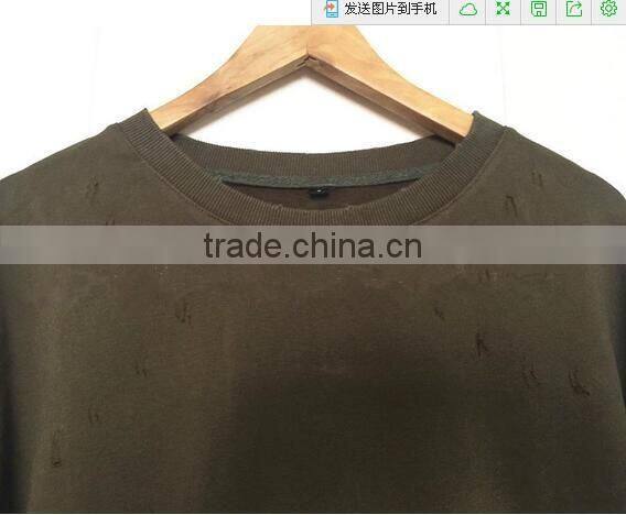 Adults fashion O-neck hole sweater Pullover Style pullover sweatshirt fleece