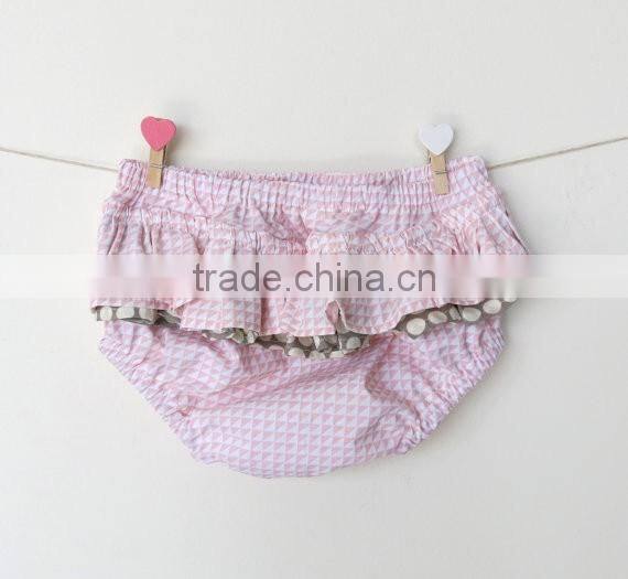 Pastel baby girls ruffle bloomers baby bloomer print heart fluffy baby bloomer wholesale
