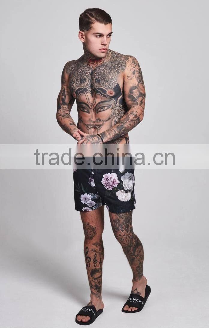Europe fashion summer shorts sublimation floral hawaii shorts