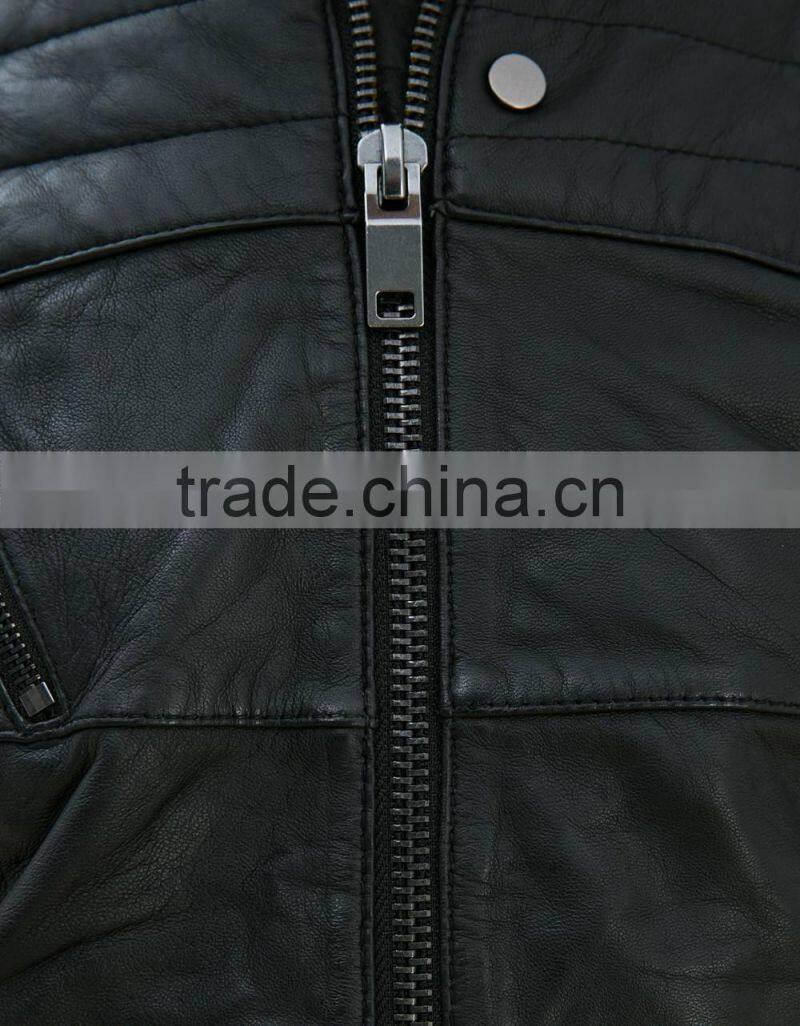 Custom made cool motocycle jacket man leather jacket