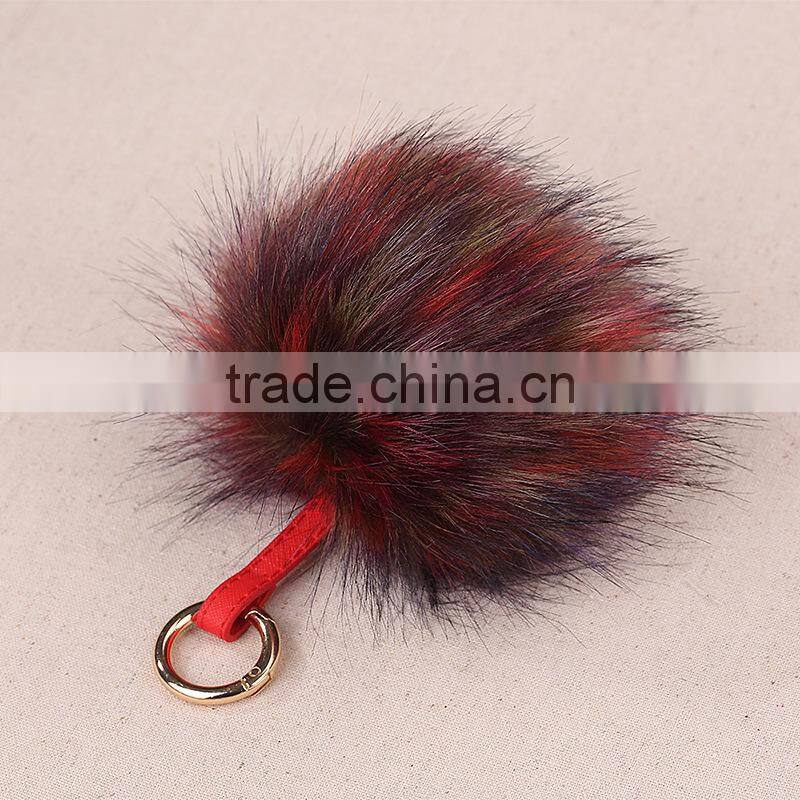 Fashion Tassel Pom Pom fur ball keychain Wholesale fur pompoms Tassel bag charm 114A