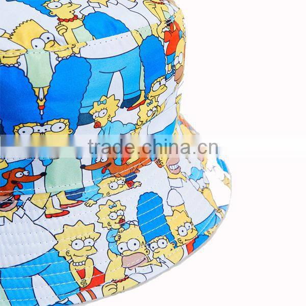 2015 New Style Digital Print Fabric Plain Bucket Hat Wholesale Blank Custom Kids Plain Bucket Hats