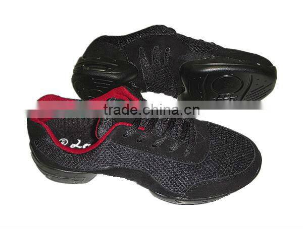 2015 top sale OEM Leather and Mesh High Quality Jazz Dance Sneaker #0977
