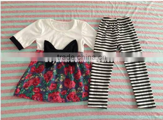 wholesale 2015 new arrive baby girl persnickety spring clothing set girl boutique caprie outfits girl persnickety cotton outfits