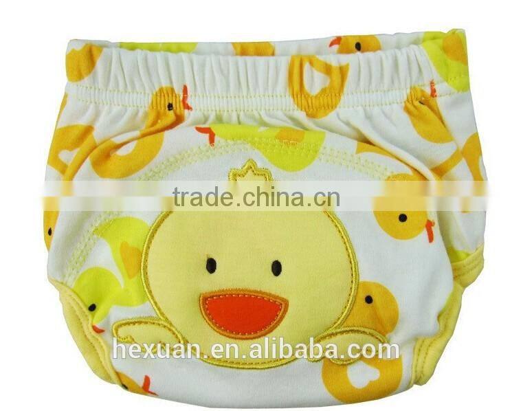 100% Cotton Embroidery Animal Patterns Baby Trainer Potty Training Pants