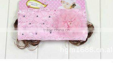 Baby Hair Band Infant Head wrap Feather Flower Headband