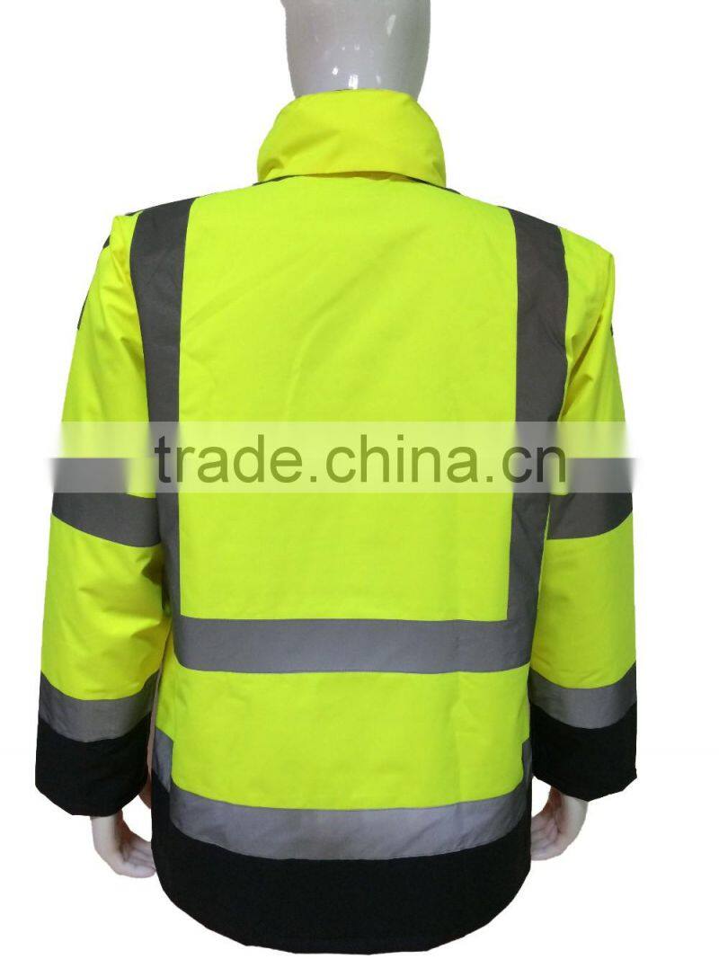 hi vis waterproof reflective winter thick jacket