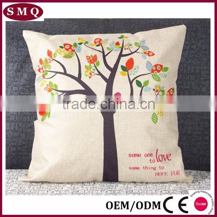 printed plane design digtal natural linen car seat cushion cover