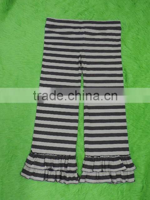 womans yoga pants stripe ruffle pants loose cotton trousers