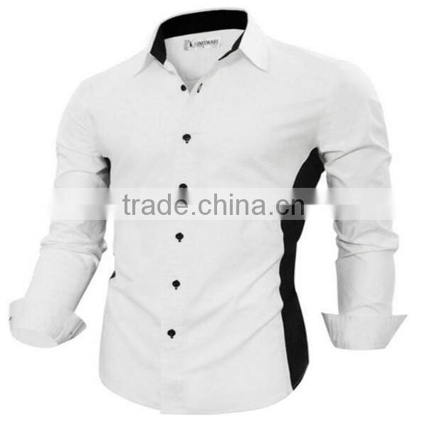 2016 new wholesale Two Toned Slim Fit custom mens casual dress shirts