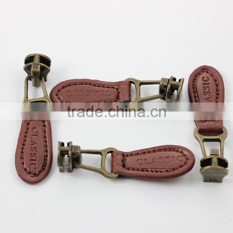 New Customer Leather Zipper Puller With Logo