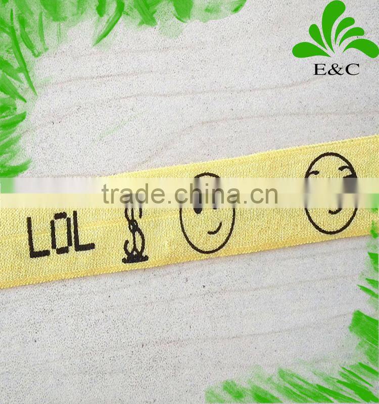 Good Stretch Fine Design Charming Colors Fold Over Elastic Hair Tie Hair Band